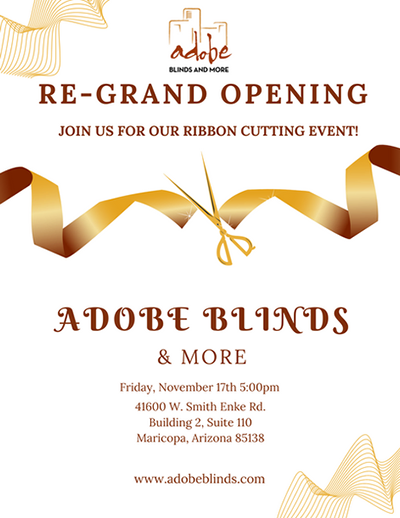 adobe blinds grand re opening